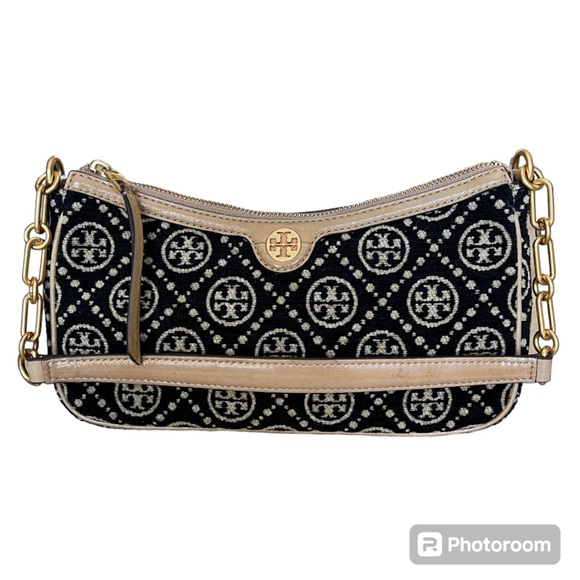 Tory Burch T Monogram Chenille Studio Shoulder Bag - Picture 4 of 16